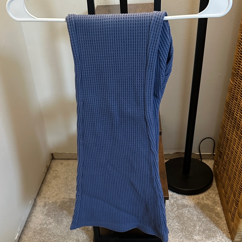 American Eagle Outfitters Textured Blue Pencil Skirt
